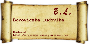 Borovicska Ludovika névjegykártya